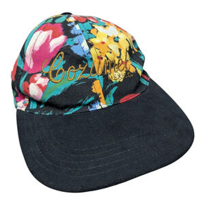 90s / Y2K Cozumel Mexico Floral AOP Hat